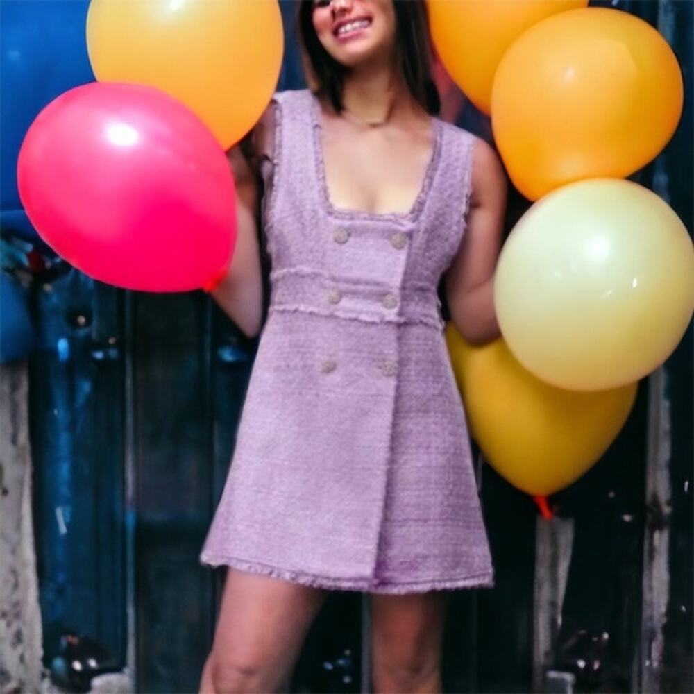 Zara Purple Tweed Dress